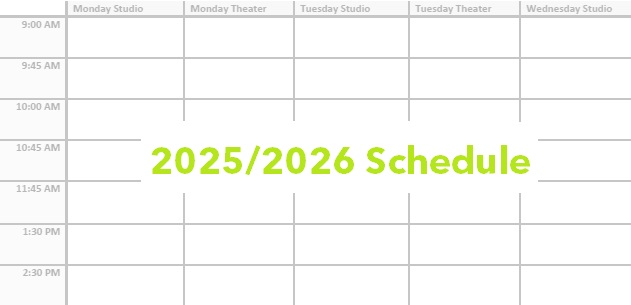 2025/2026 Schedule overlaid on calendar